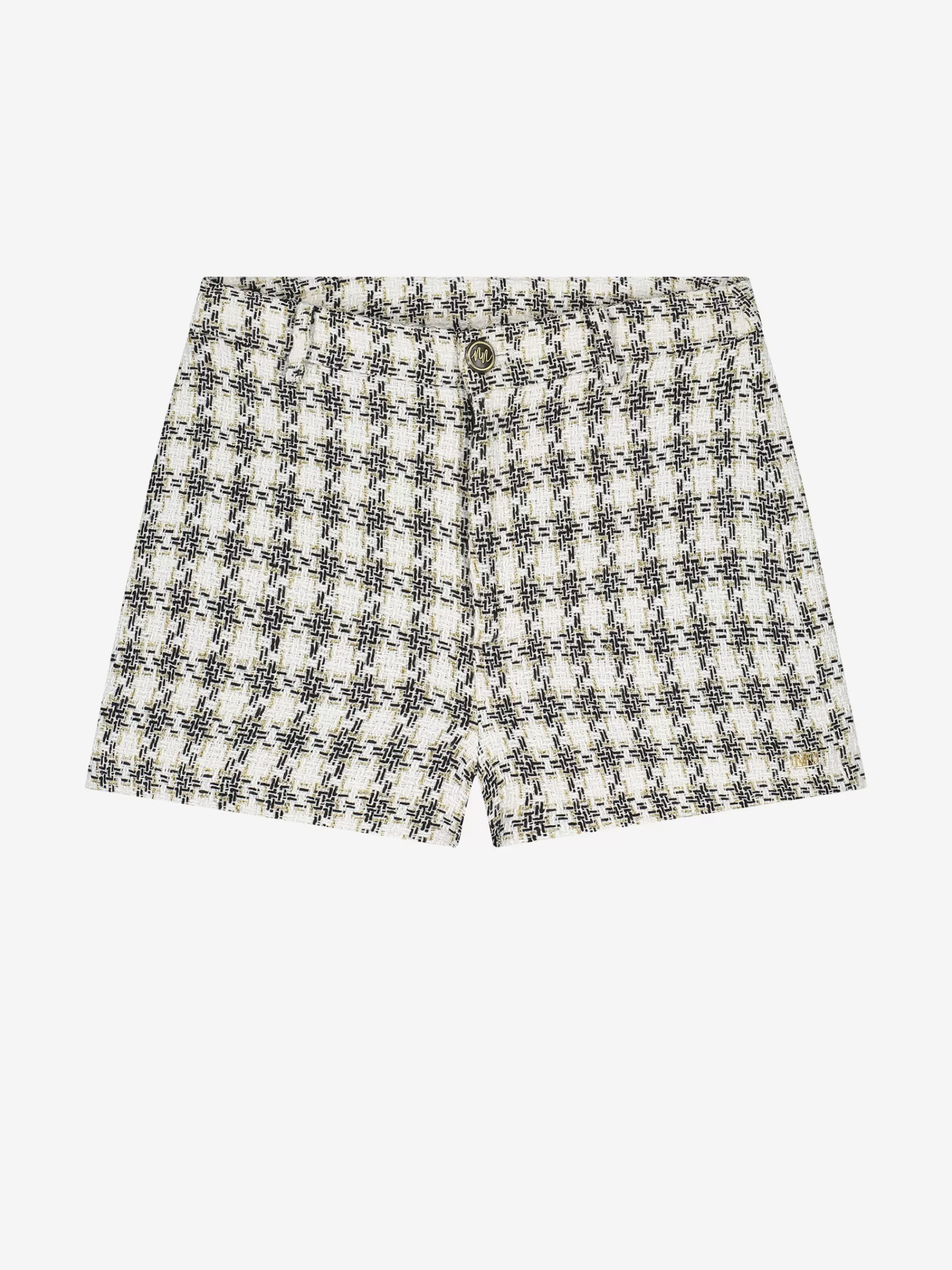 FIFTH HOUSE Sets & Co-ords | Shorts-Short met tweed patroon Offwhite/black