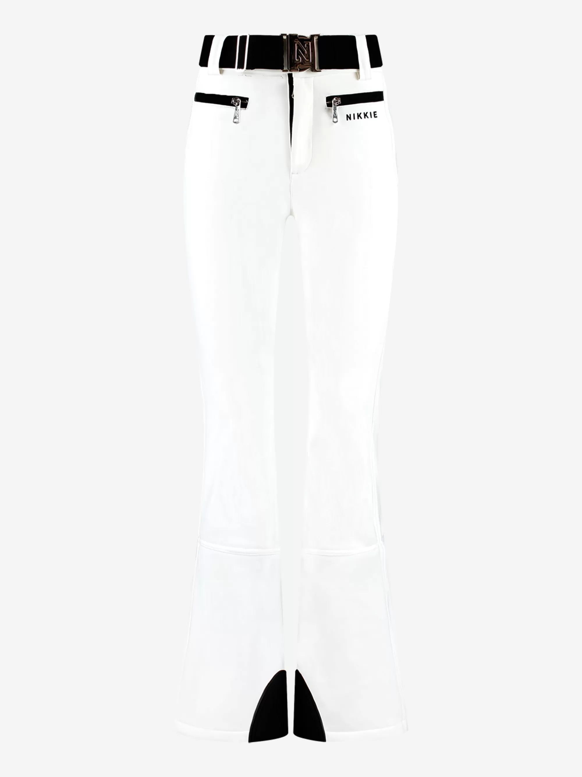 FIFTH HOUSE Skiwear-Ski broek met flared pasvorm en verstelbare riem Brightwhite