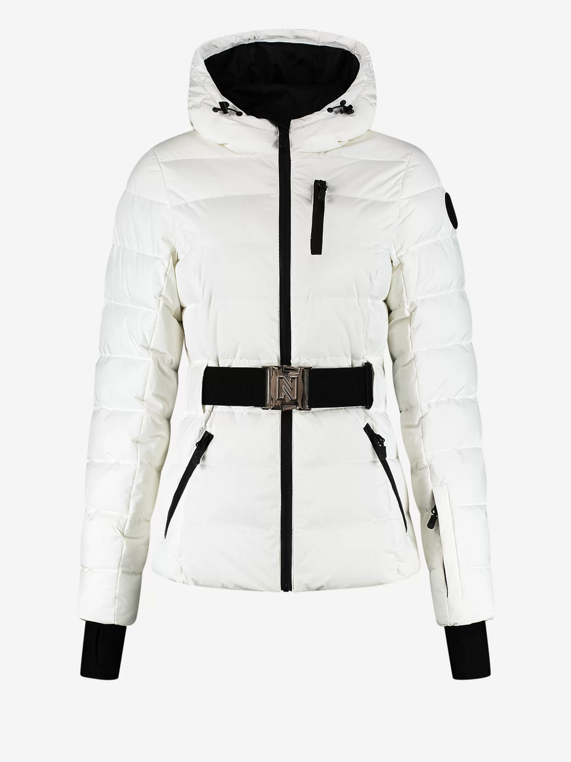 FIFTH HOUSE Skiwear | Jassen & Jacks-Ski jas met capuchon en elastische riem Brightwhite