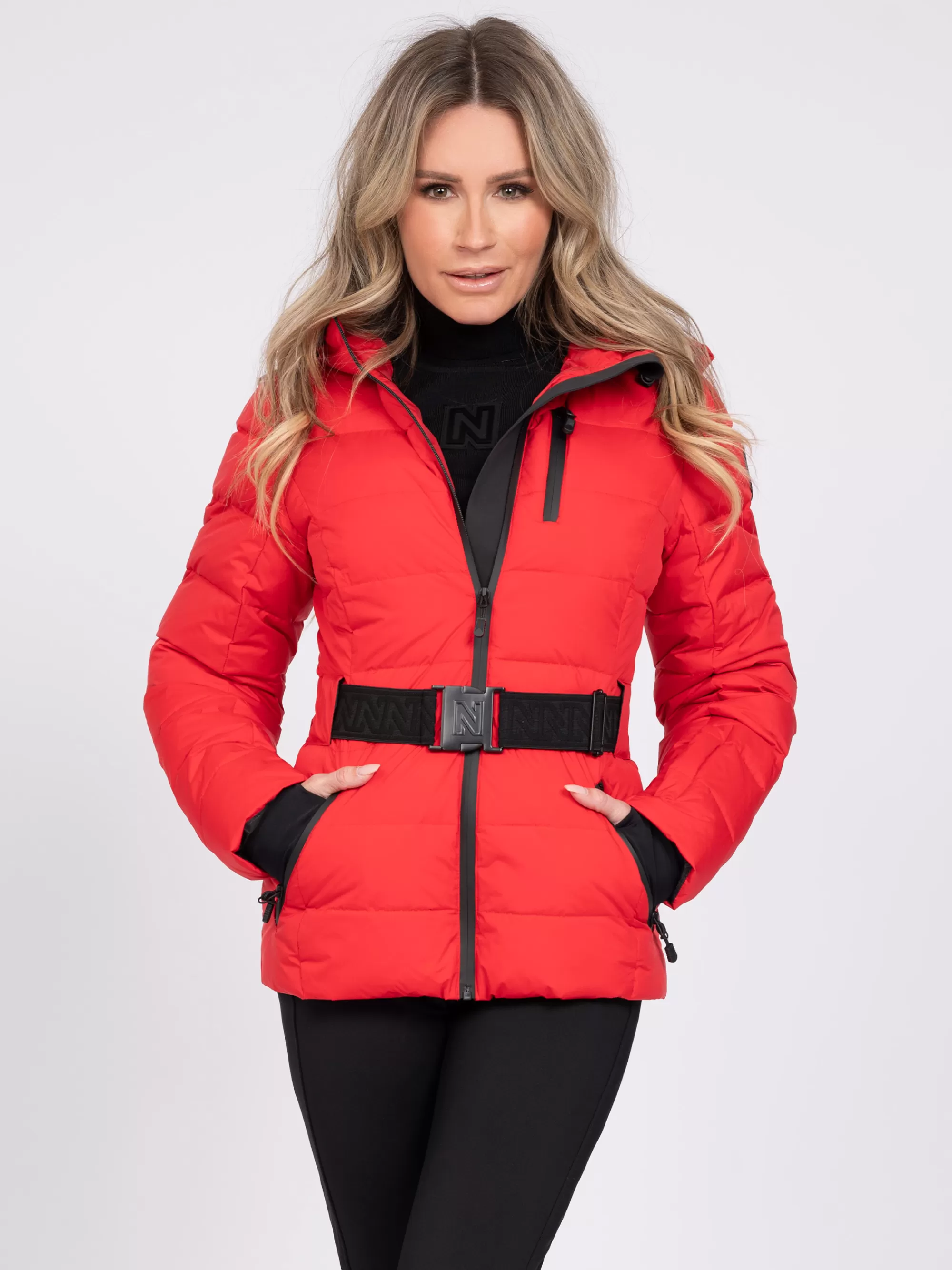 FIFTH HOUSE Jassen & Jacks | Skiwear-Ski jas met capuchon en elastische riem Red