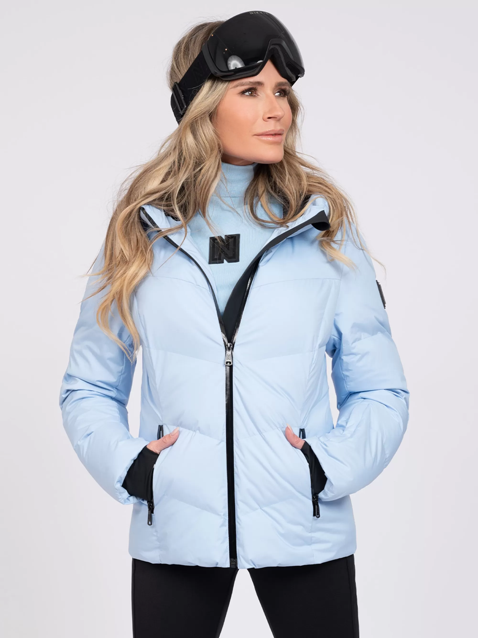 FIFTH HOUSE Skiwear | Jassen & Jacks-Ski jas met capuchon en sneeuwvangers Powderblue