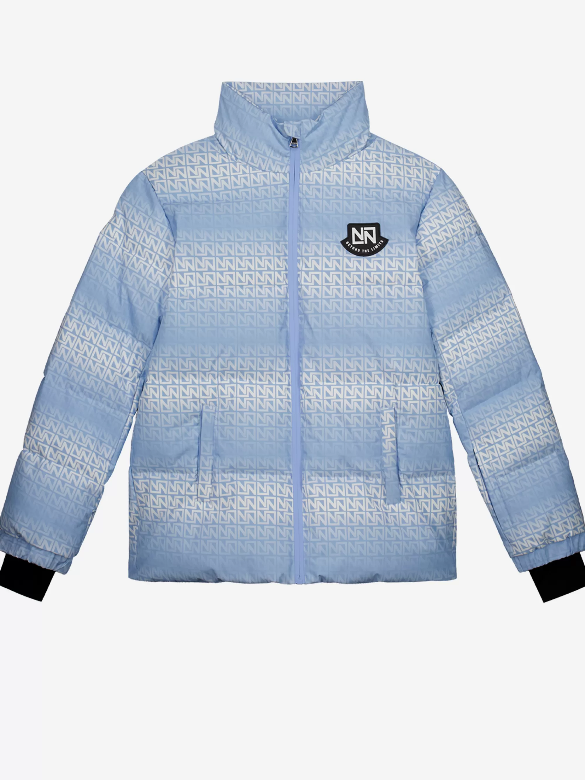 FIFTH HOUSE Skiwear | Jassen & Blazers-Ski jas met logo patroon en hoge kraag Powderblue