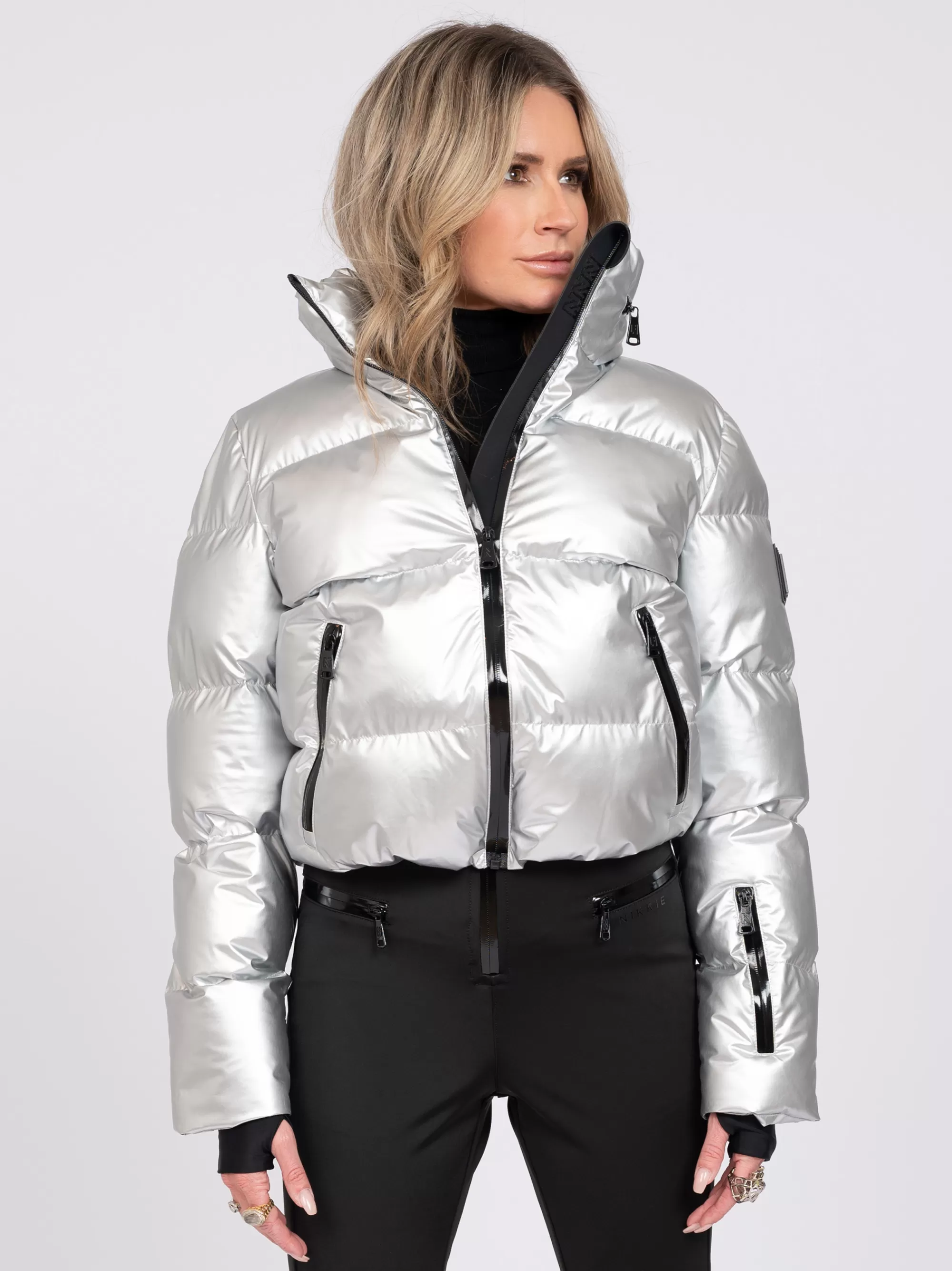 FIFTH HOUSE Skiwear | Jassen & Jacks-Ski jas met metallic look Silver