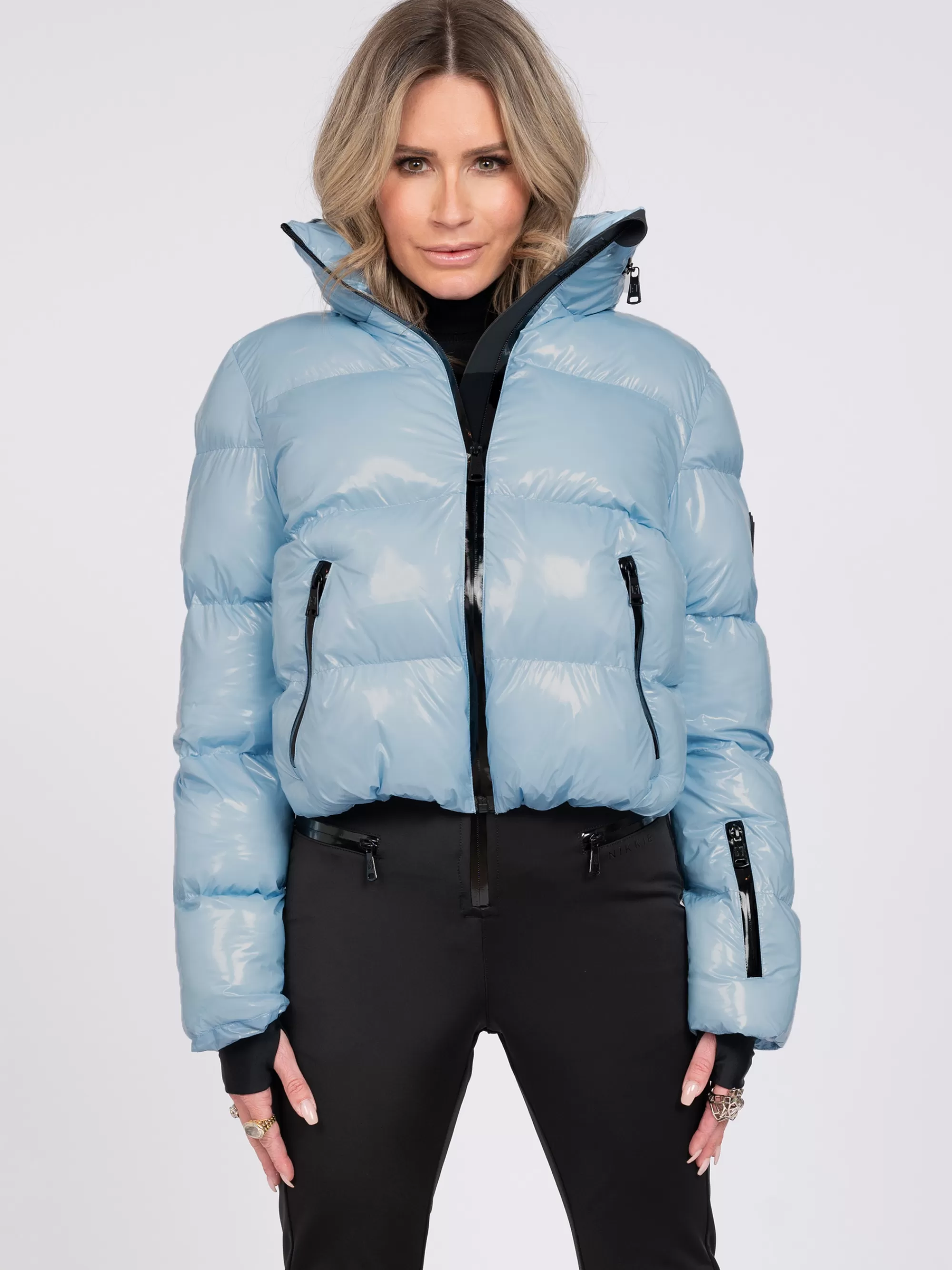 FIFTH HOUSE Skiwear | Jassen & Jacks-Ski jas met metallic look Powderblue