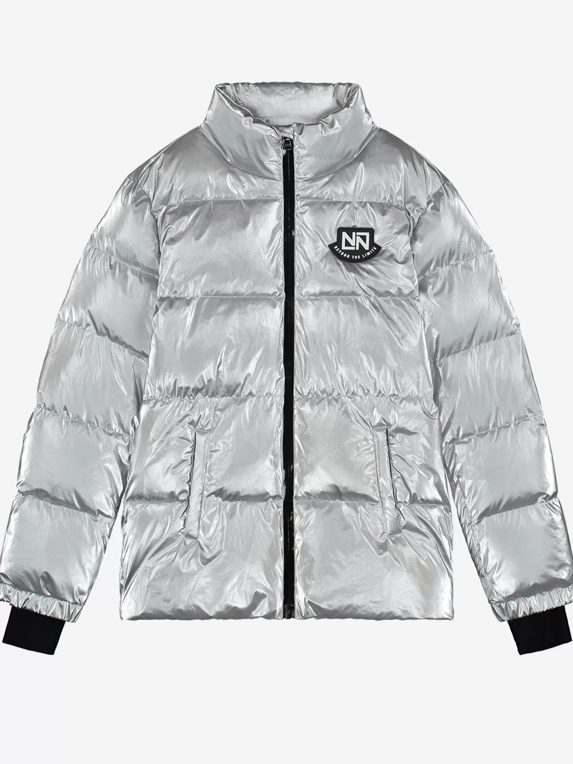 FIFTH HOUSE Skiwear | Jassen & Blazers-Ski jas met metallic look en hoge kraag Silver