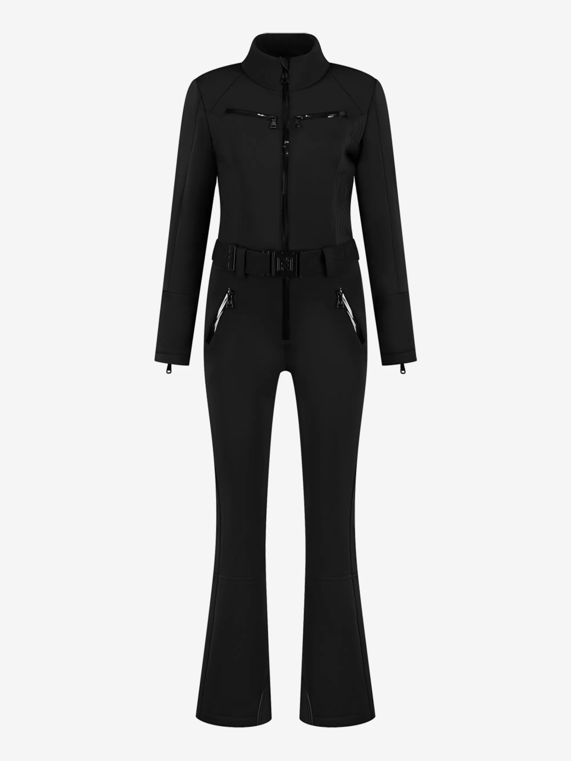 FIFTH HOUSE Skiwear | Jumpsuits-Ski jumpsuit met elastische riem en opstaande kraag Black