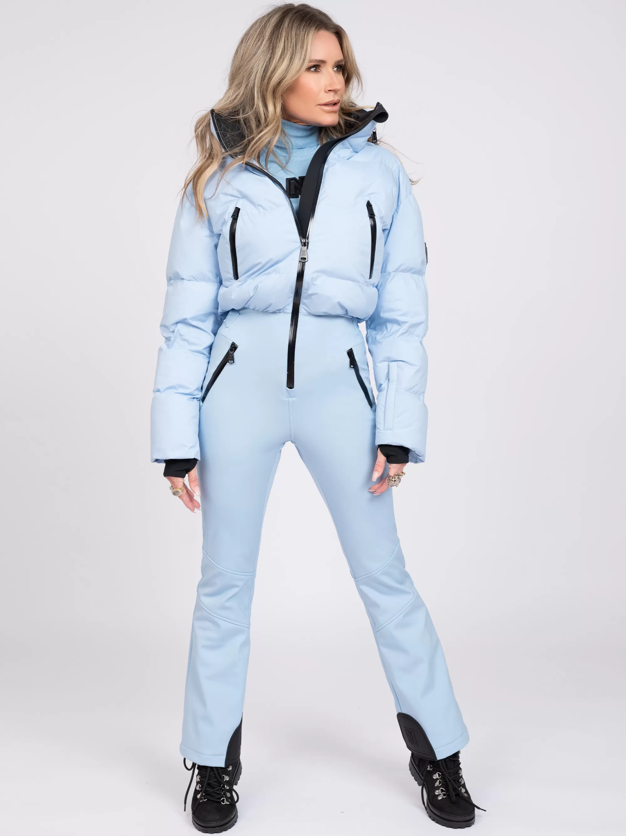 FIFTH HOUSE Skiwear | Jumpsuits-Ski jumpsuit met waterdichte bescherming en verstelbare details Powderblue