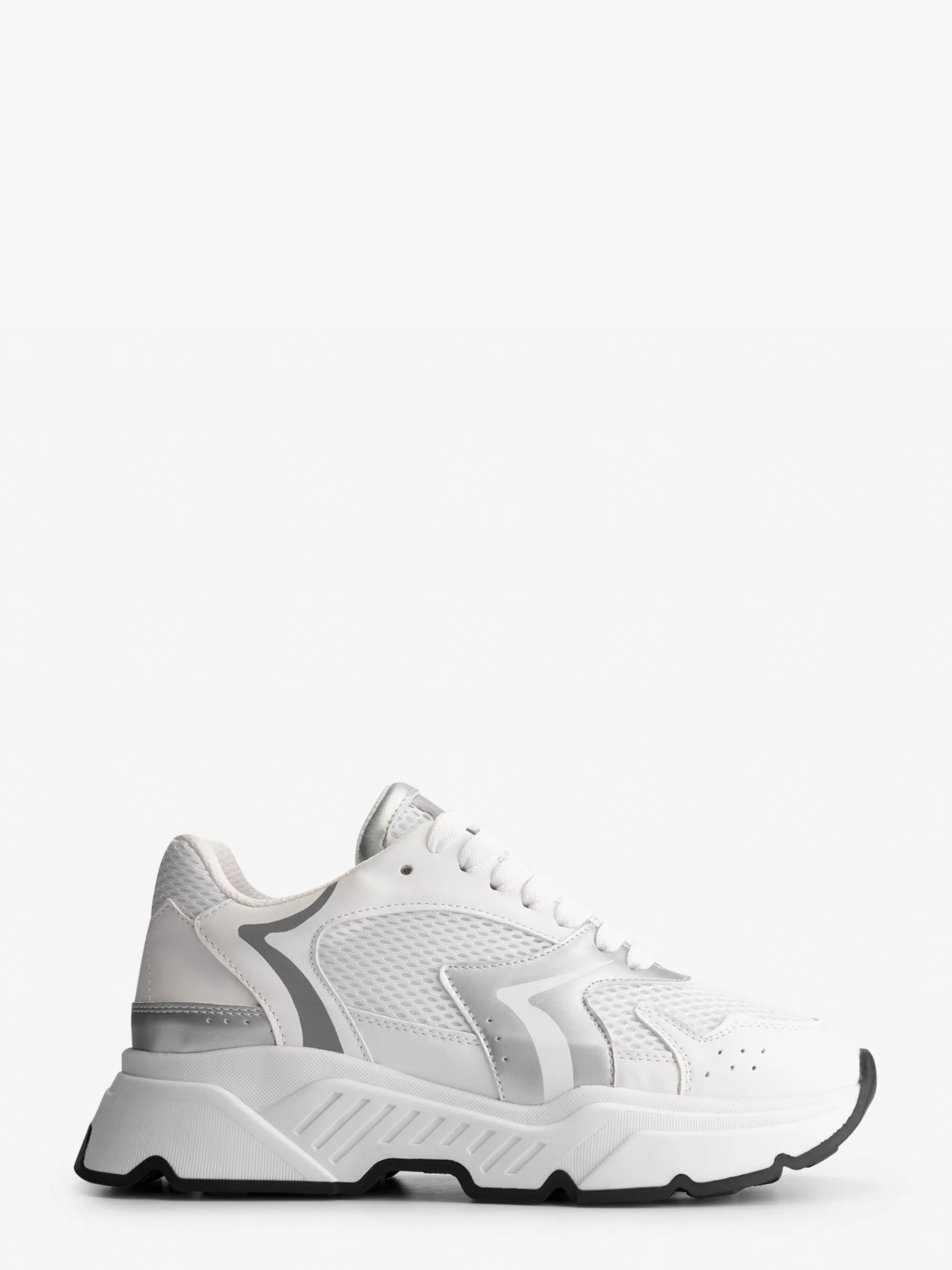 FIFTH HOUSE Alle Schoenen-Sneaker met Metallic details Offwhite/silver