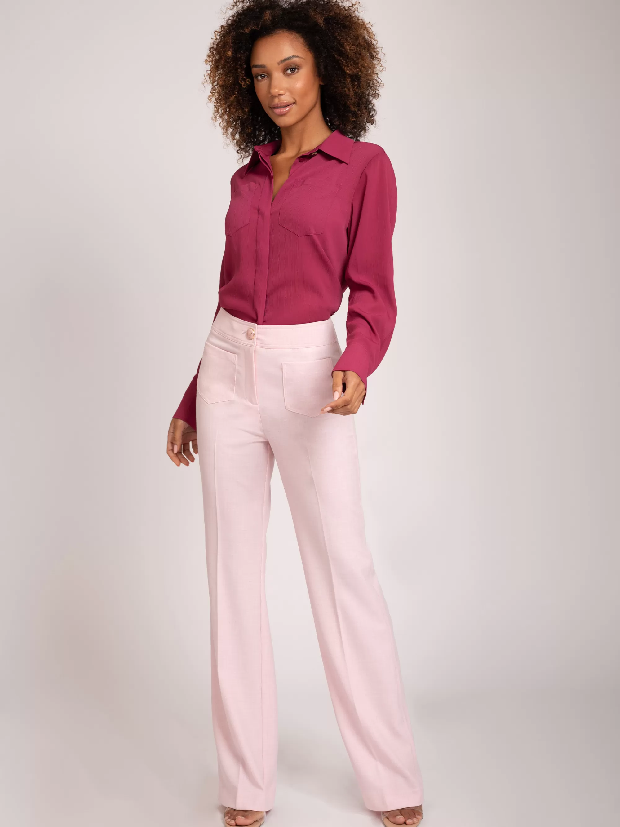 FIFTH HOUSE Sets & Co-ords | Broeken & Jeans-Straight fit broek Softpink