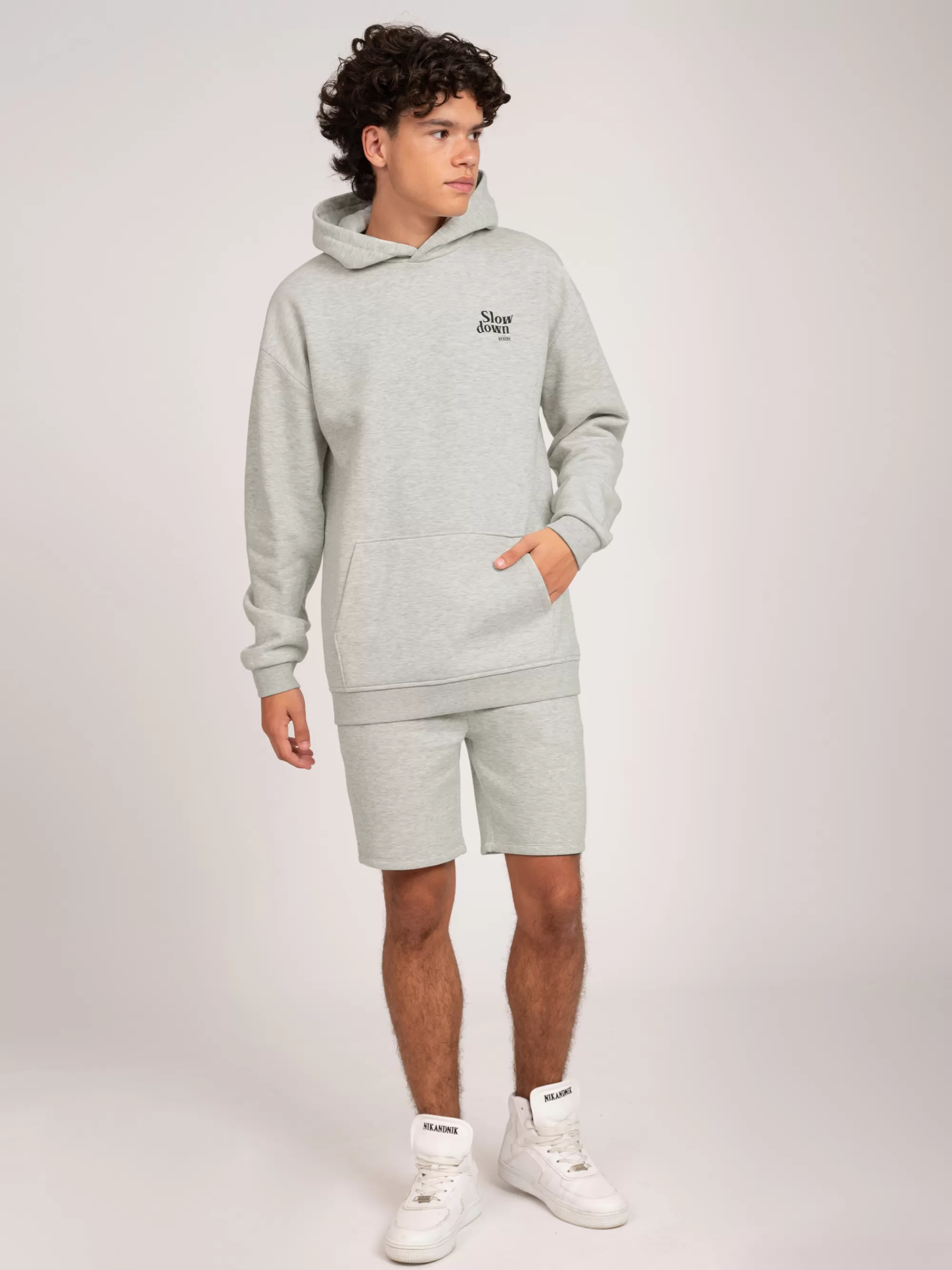 FIFTH HOUSE Shorts-Sweat short met aantrekkoord Greymelange