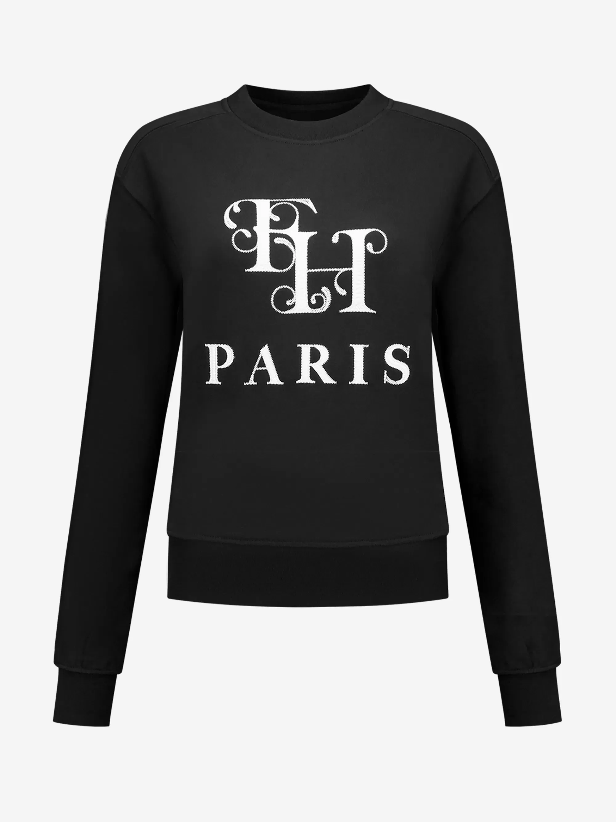 FIFTH HOUSE Sets & Co-ords | Truien & Vesten-Sweater met embroidery logo Black