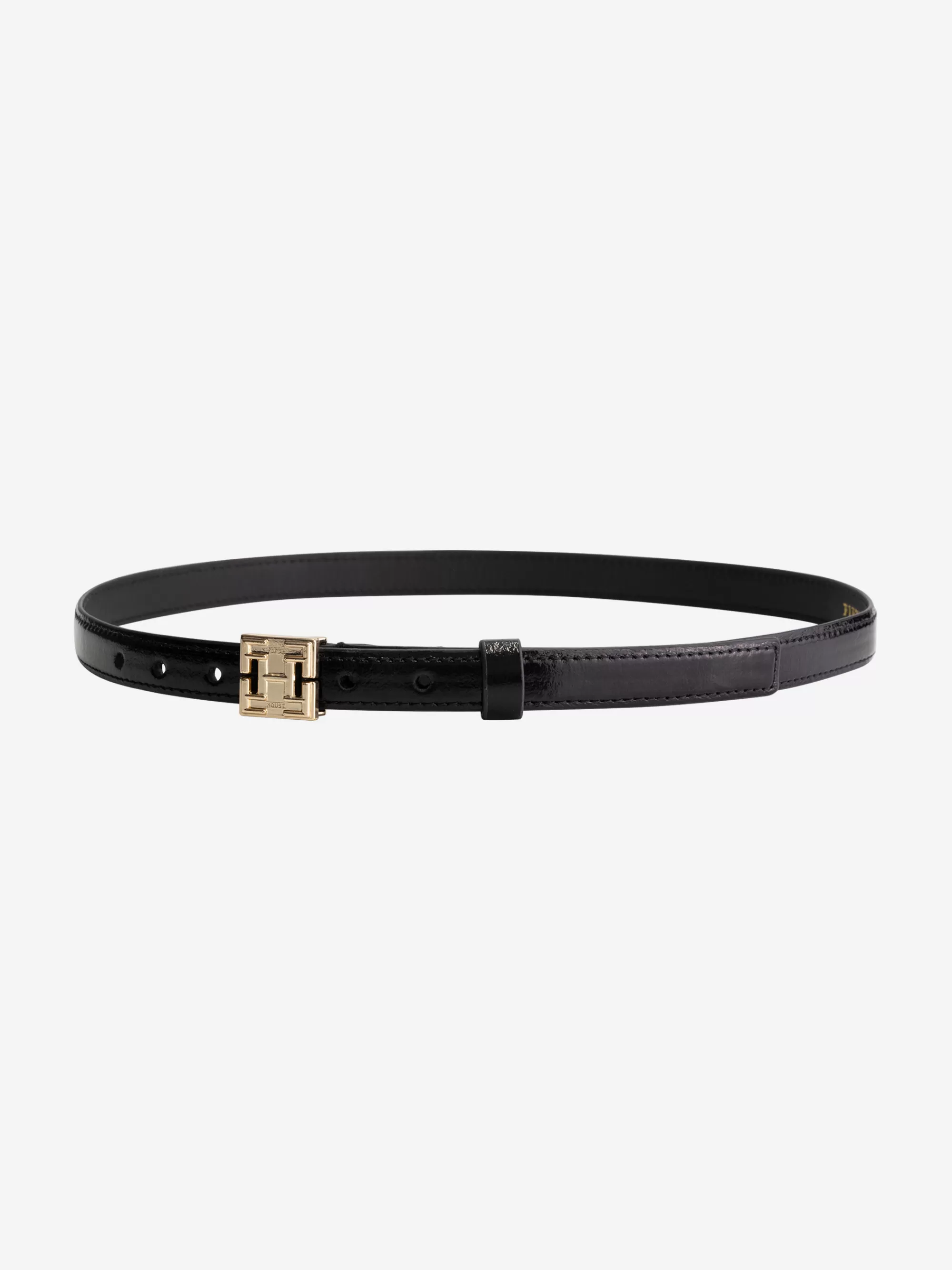 FIFTH HOUSE Riemen-Taille riem met logo gesp Laquerblack