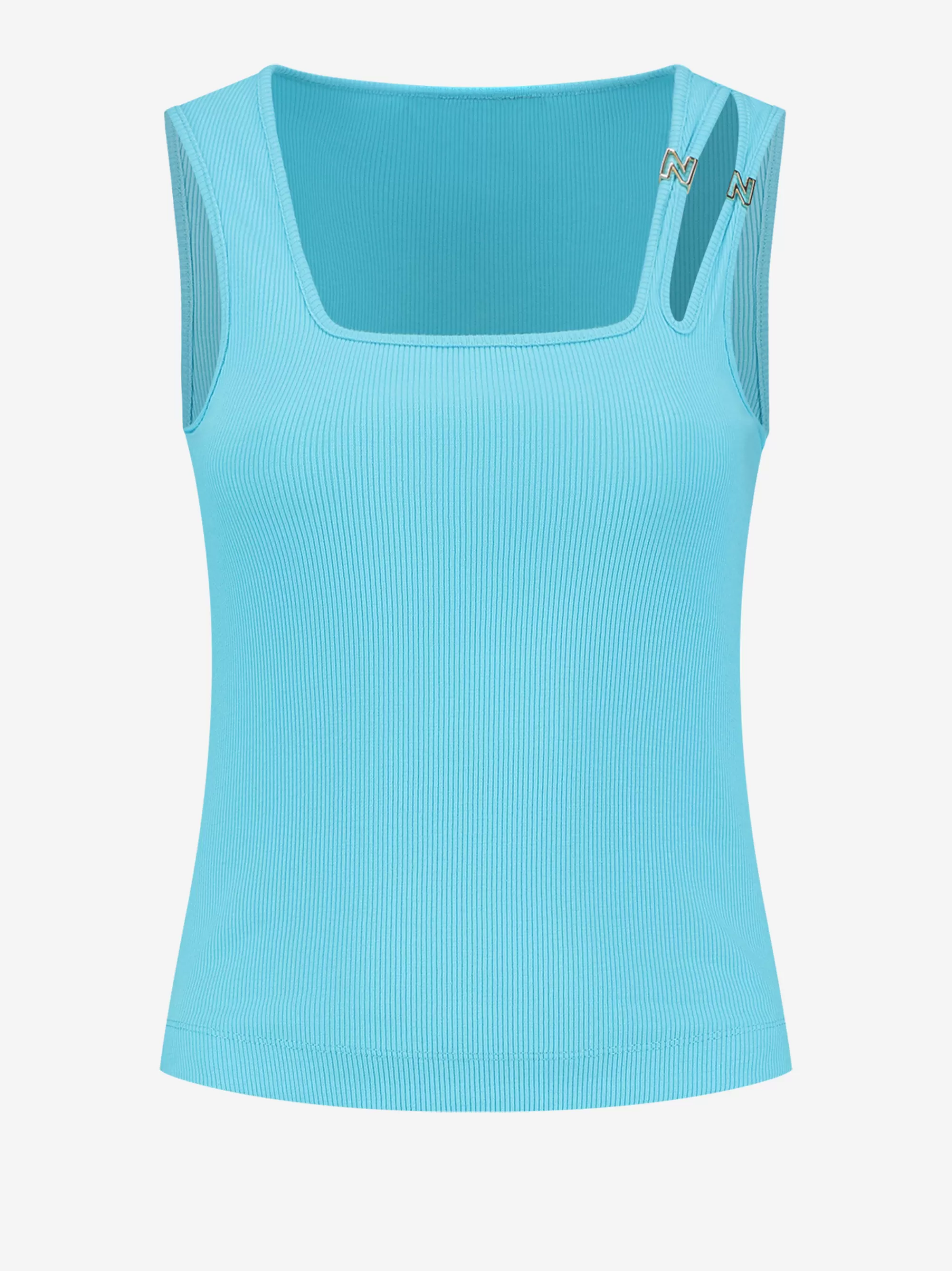 FIFTH HOUSE Tops-Tanktop met schouder detail Beachblue