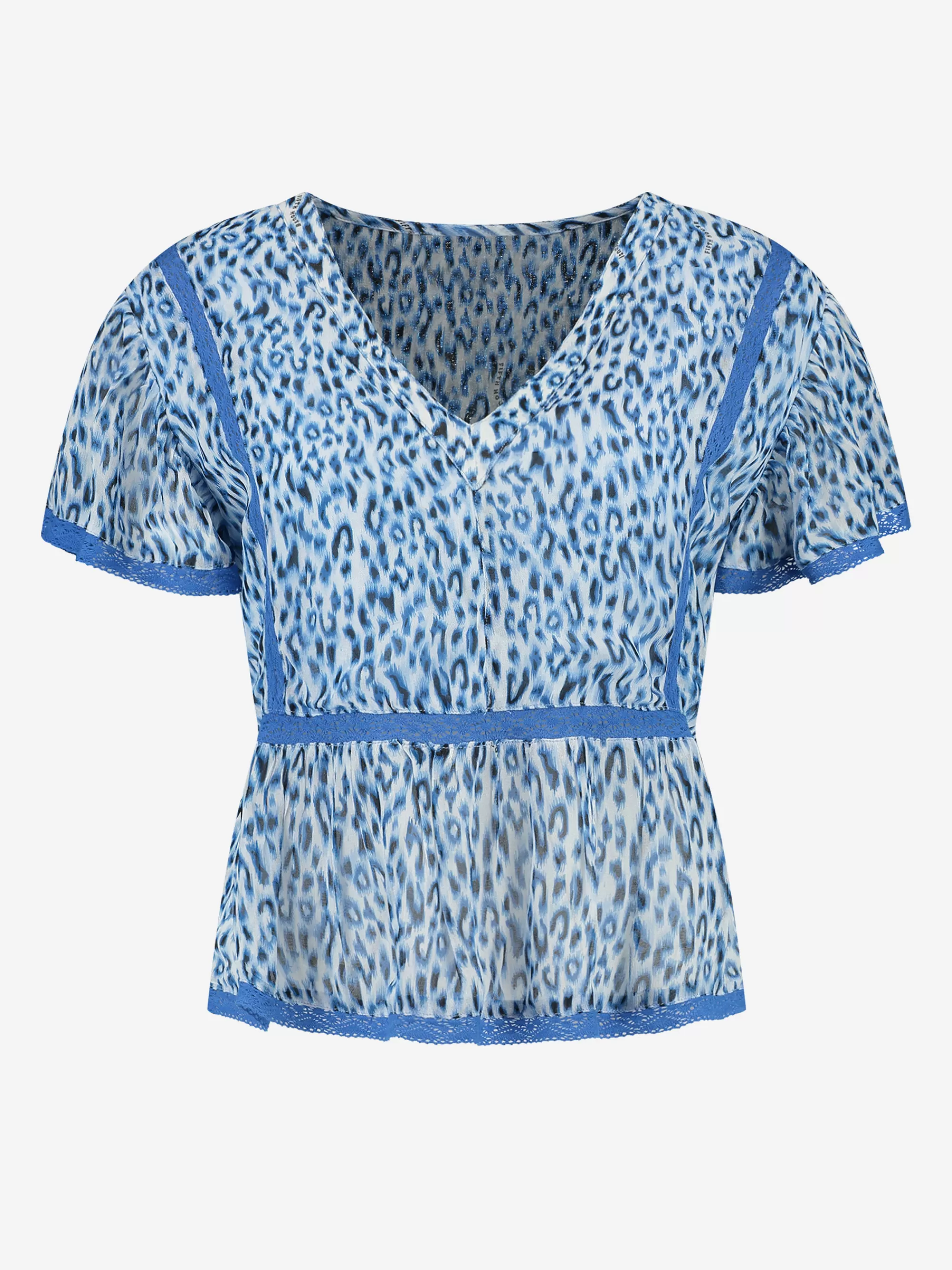 FIFTH HOUSE Tops-Top met dierenprint Brightbluewash