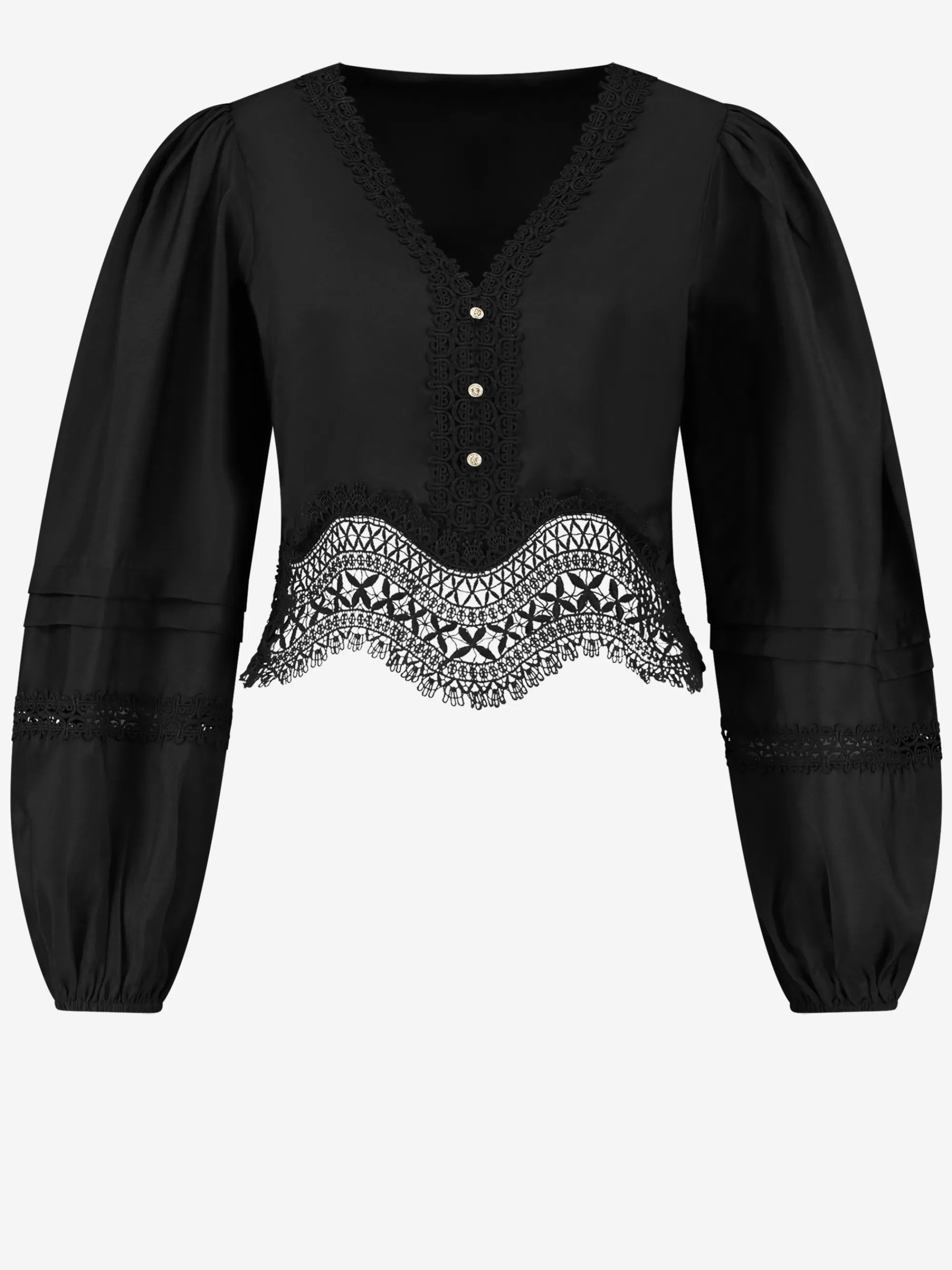 FIFTH HOUSE Tops-Top met embroidery Black