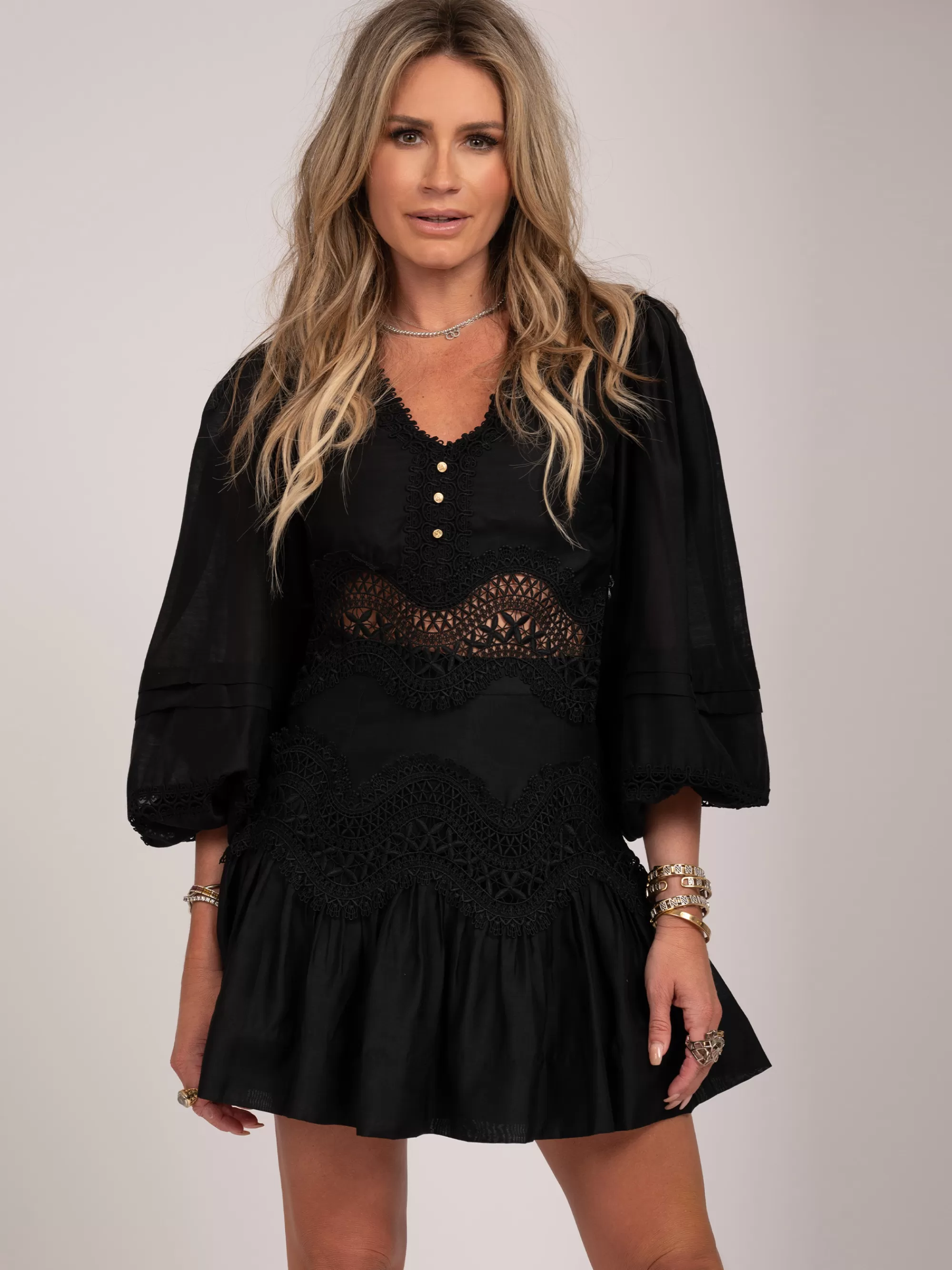 FIFTH HOUSE Tops-Top met embroidery Black