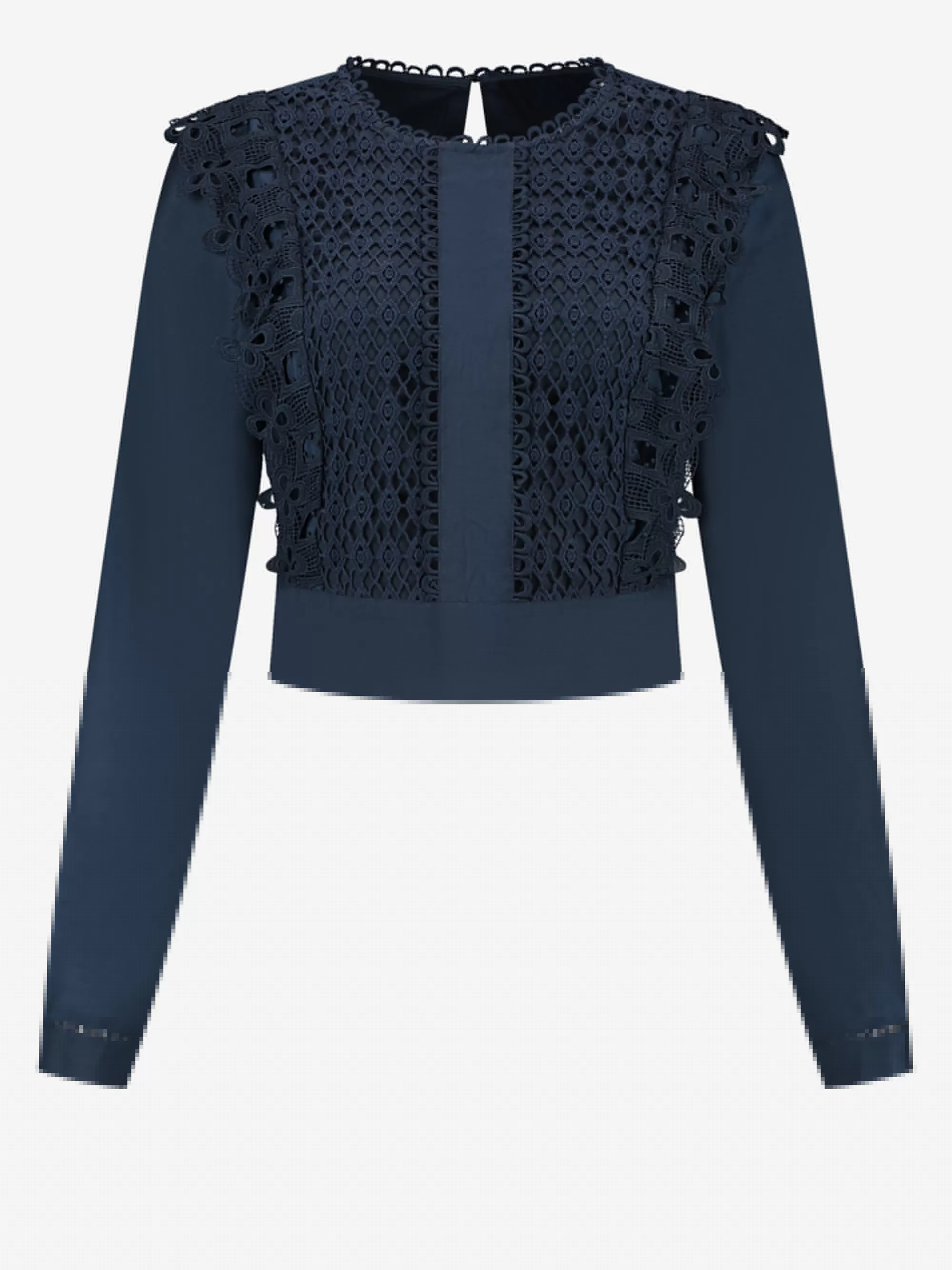 FIFTH HOUSE Blouses-Top met kanten details Navy