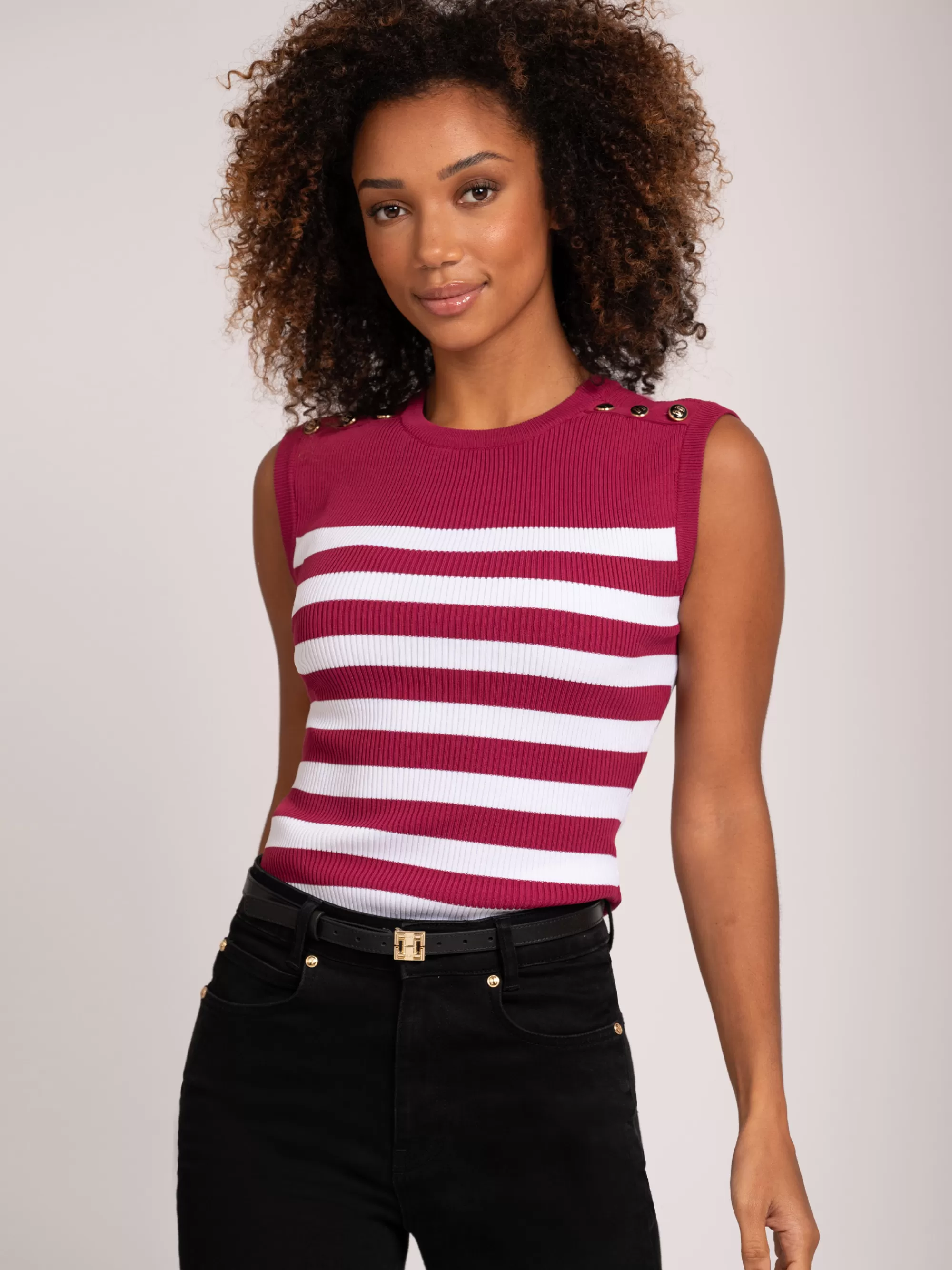 FIFTH HOUSE Tops-Top met knopen Brightwhite/cerise