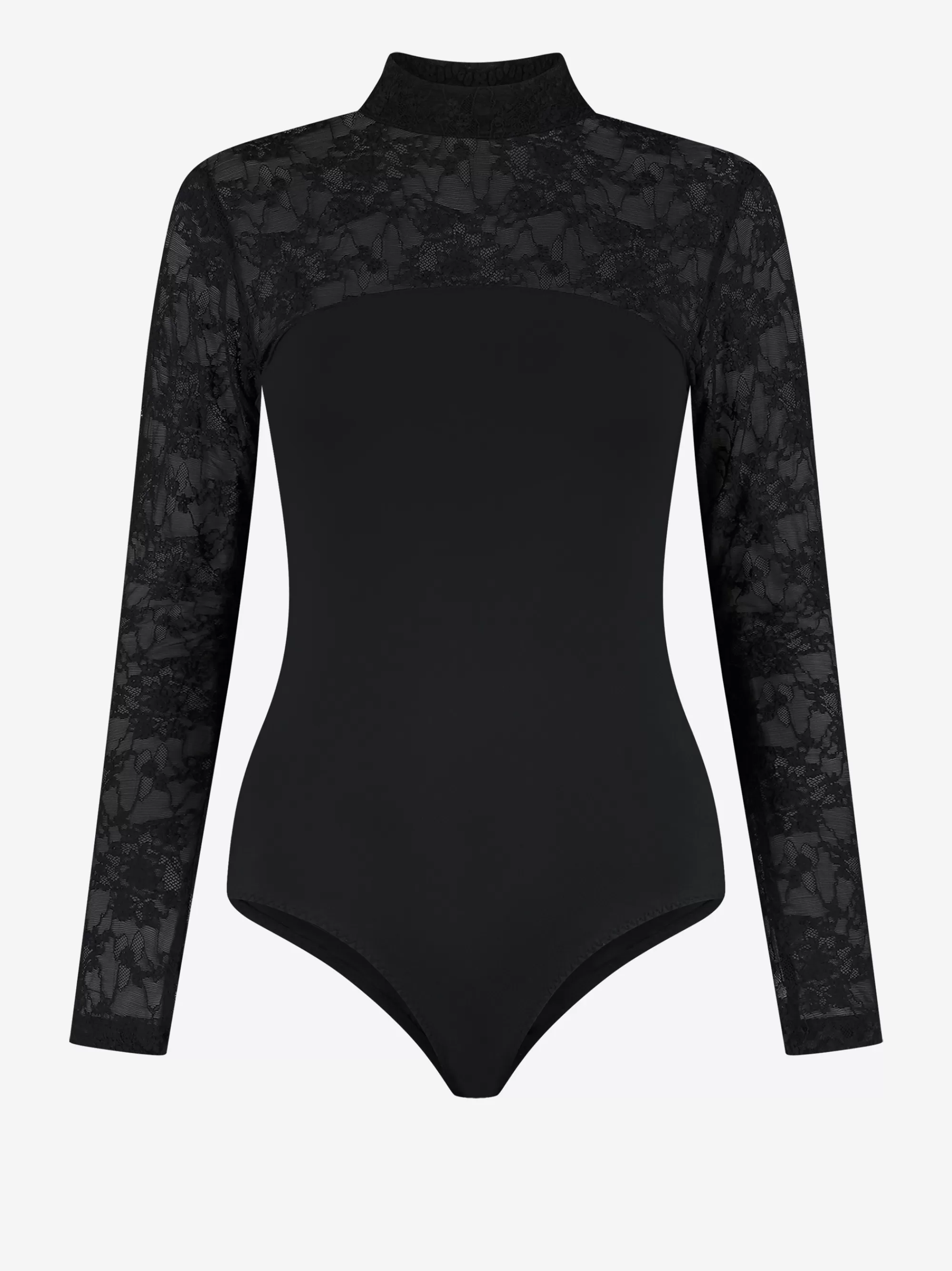 FIFTH HOUSE Tops-Top met mesh en kant Black