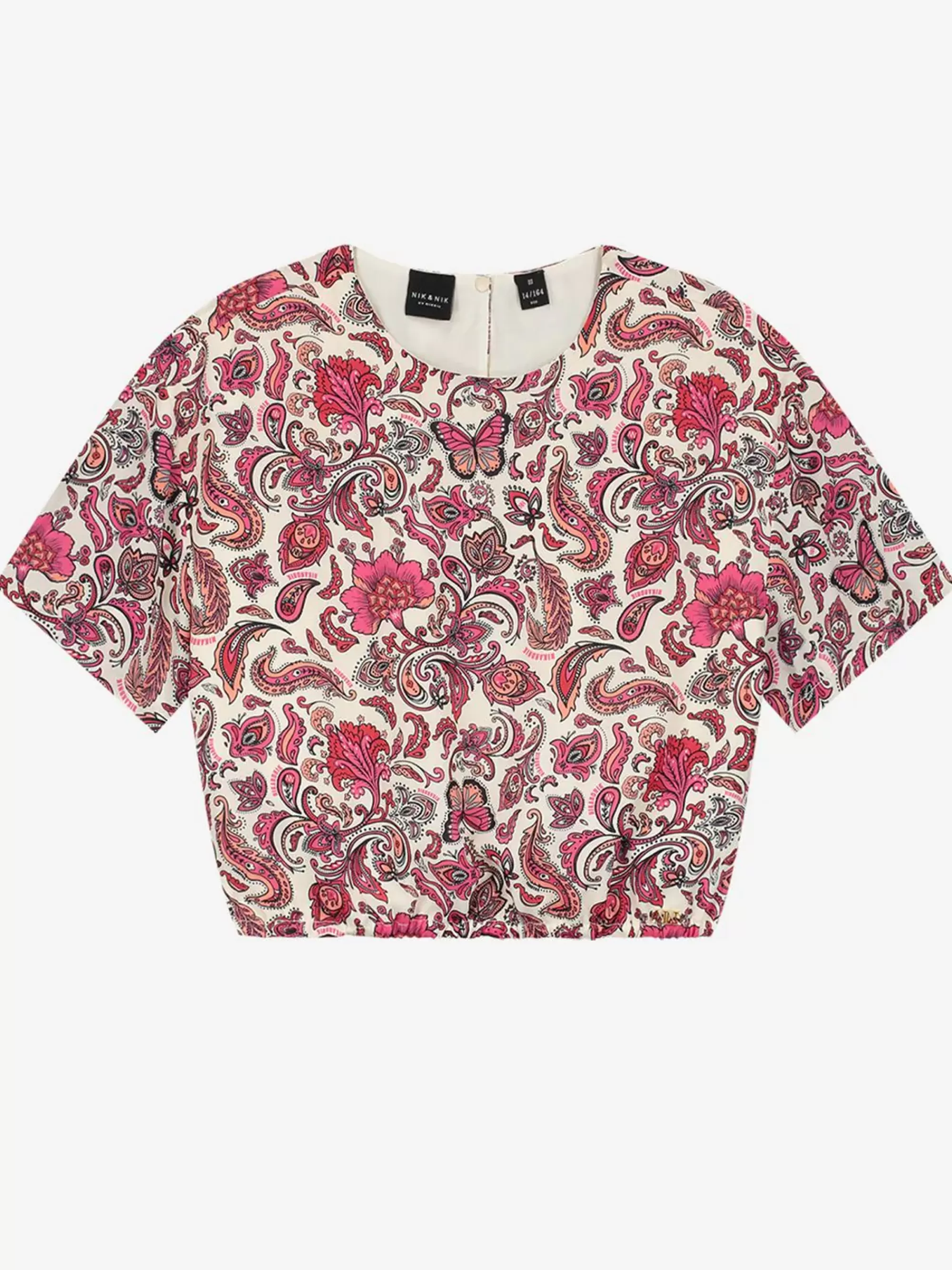 FIFTH HOUSE Tops-Top met print Vibrantorange/fuchsiapop