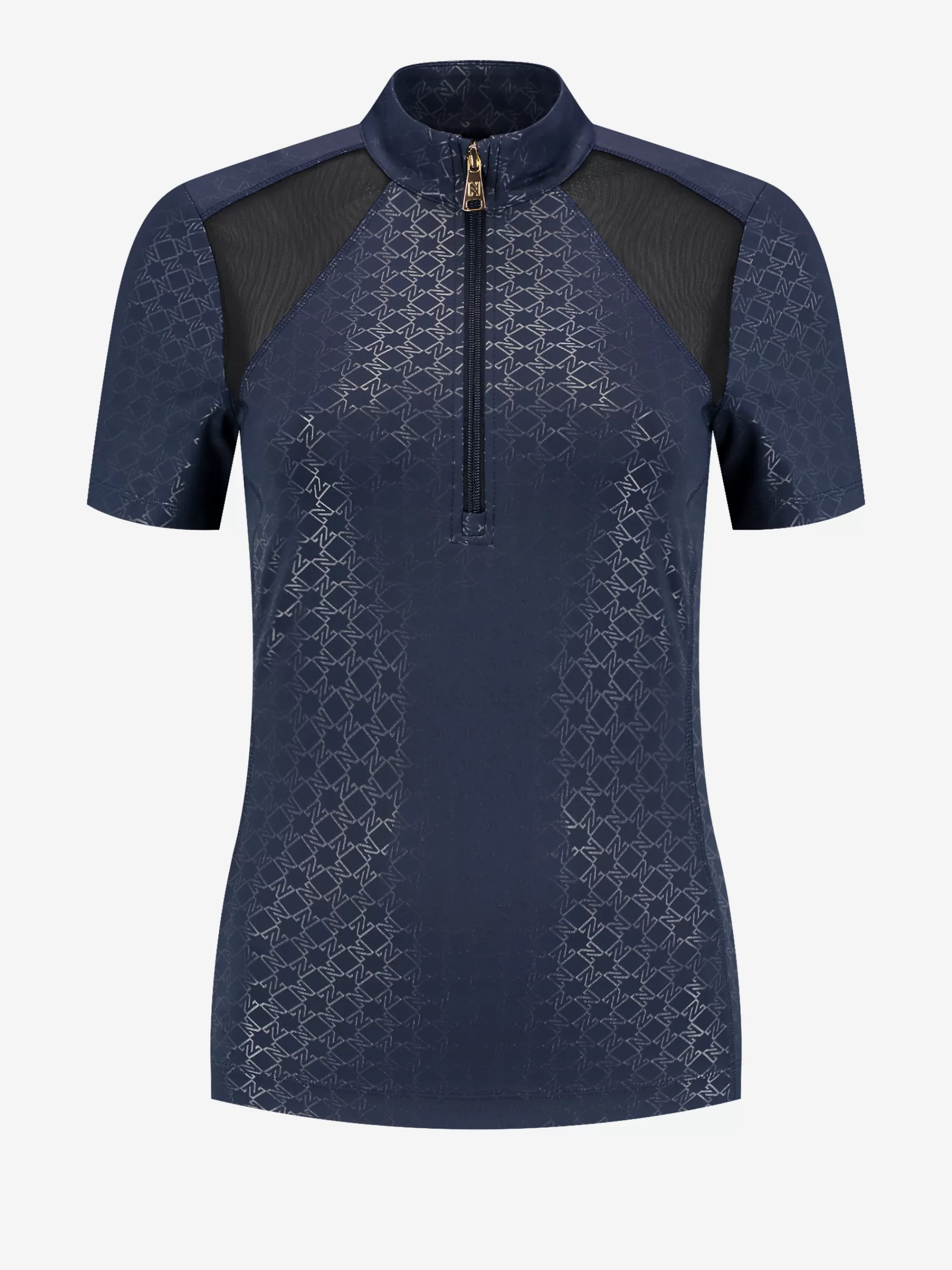 FIFTH HOUSE Ruitersport | Tops-Top with mesh Peacoat