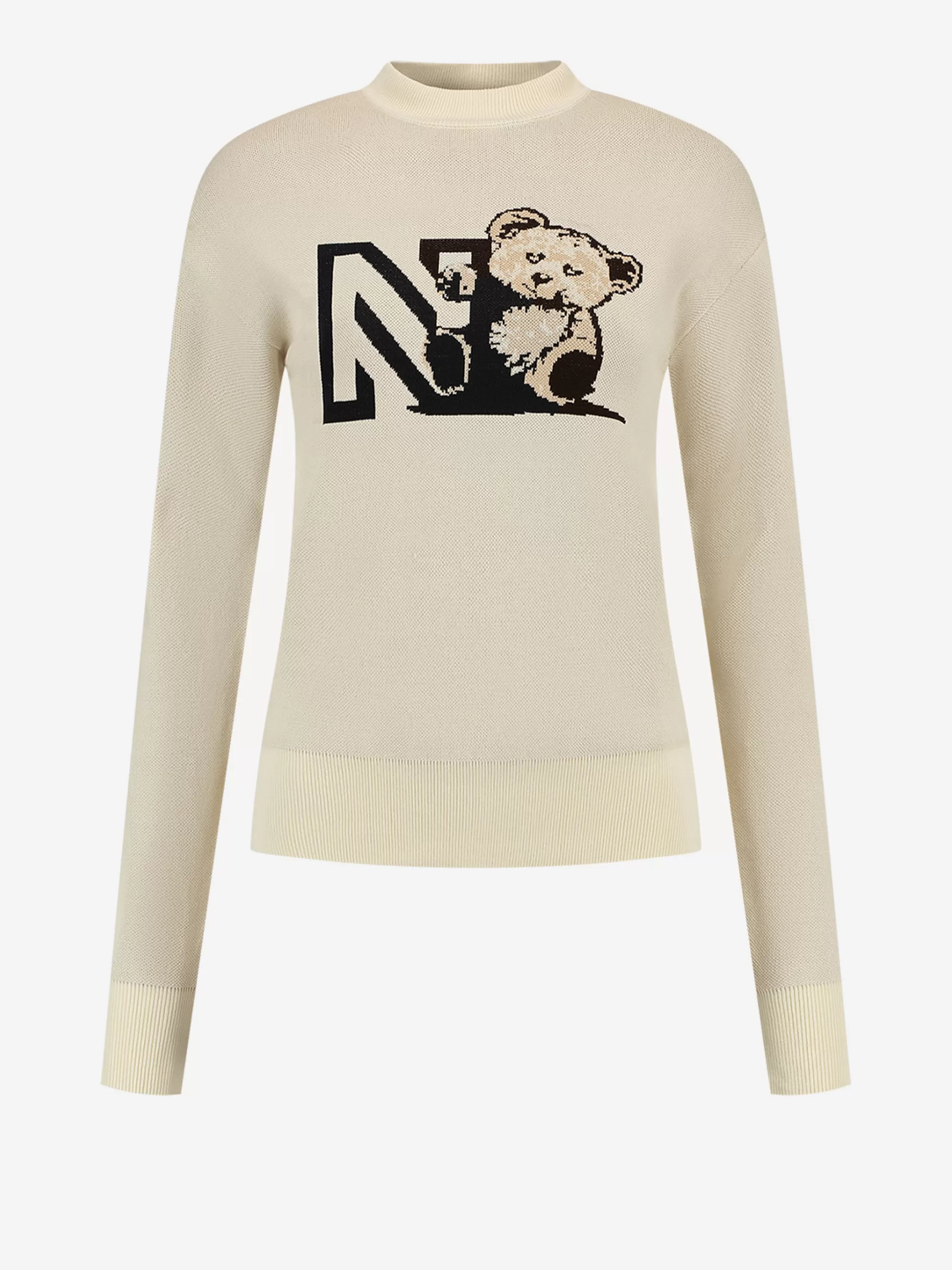 FIFTH HOUSE Truien & Vesten-Trui met turtleneck en logo print Vanila