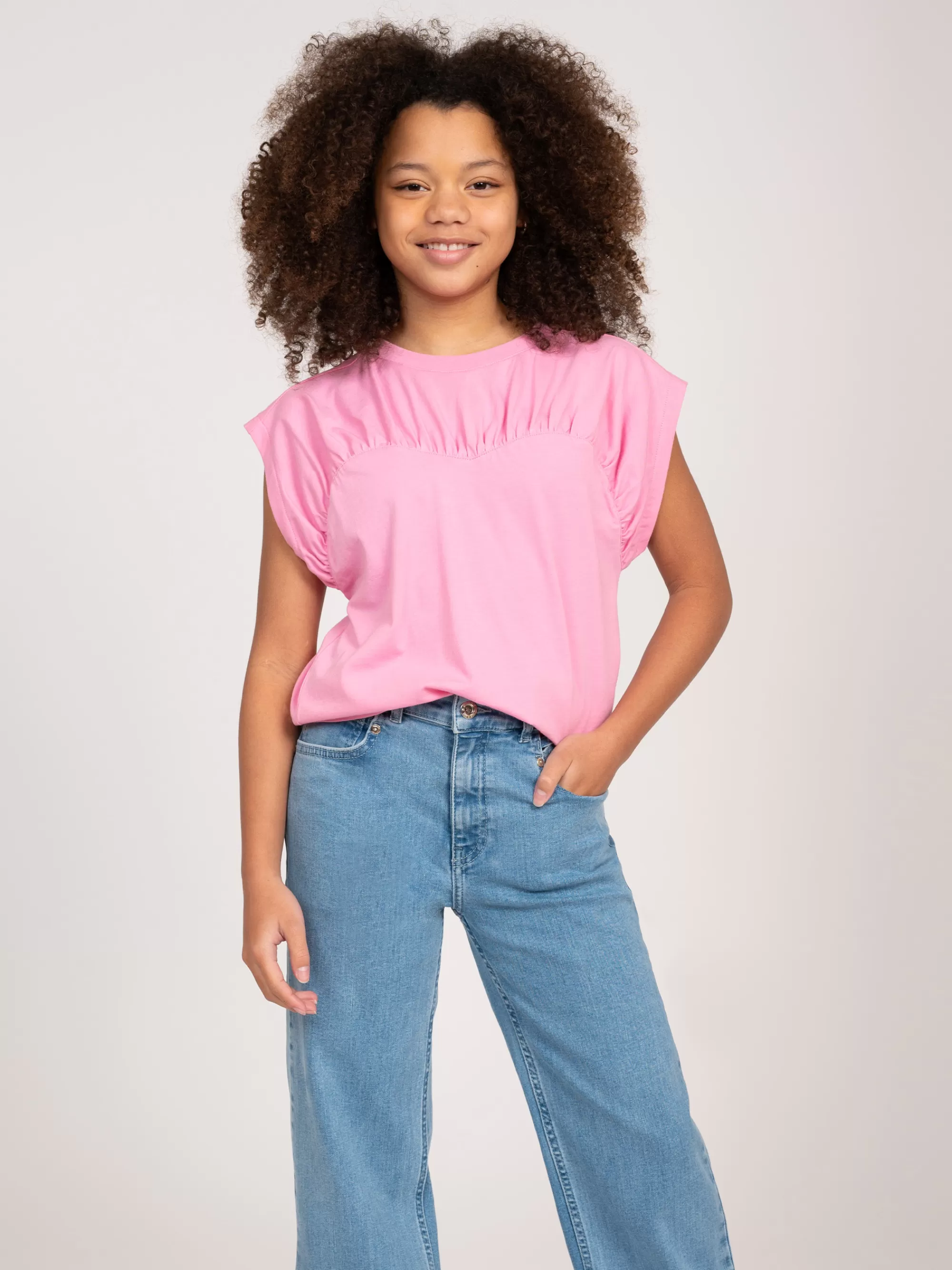 FIFTH HOUSE Tops | T-shirts-T-shirt met boxy fit Foxypink