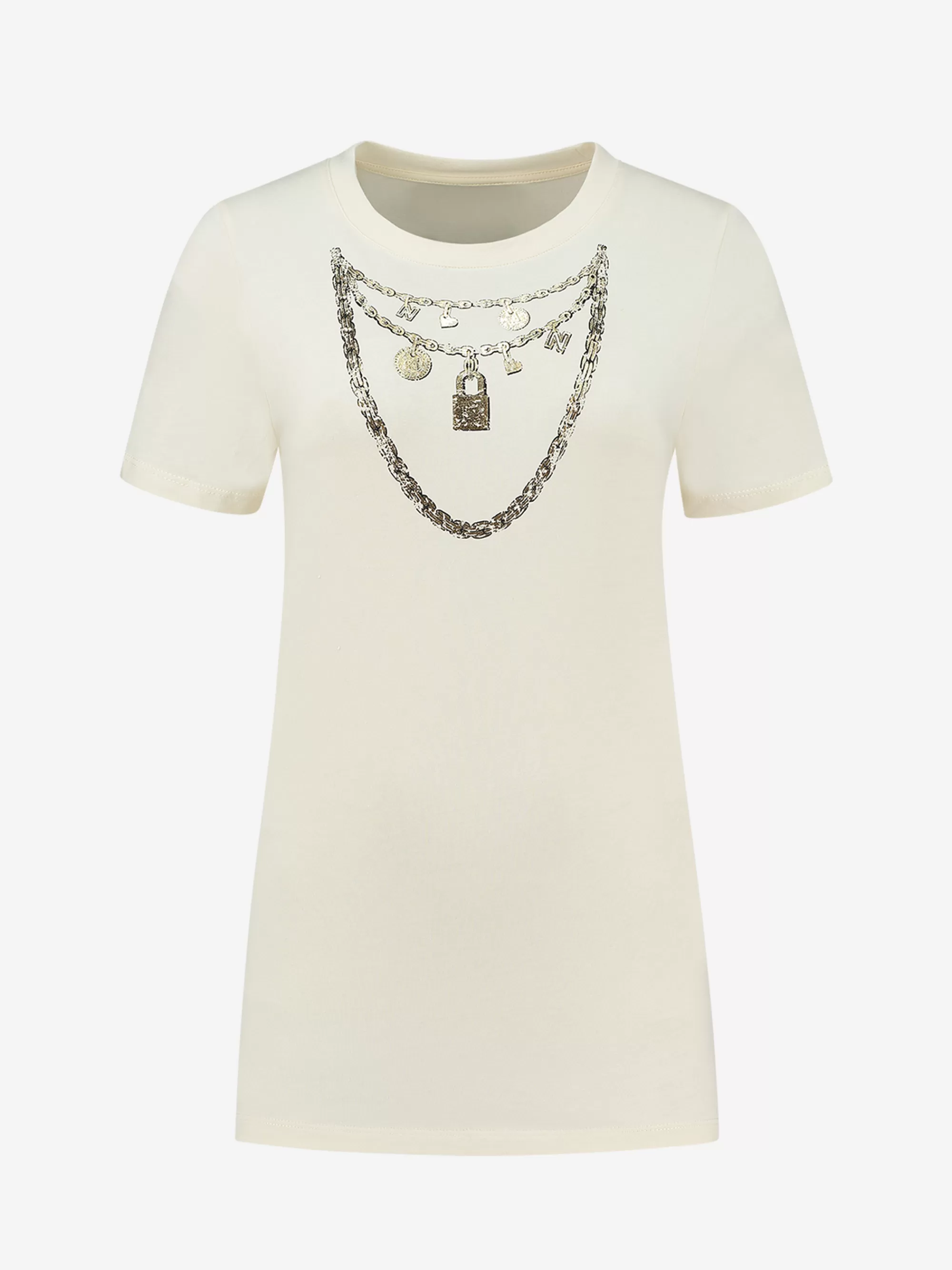 FIFTH HOUSE T-shirts-T-shirt met print van ketting Pearl