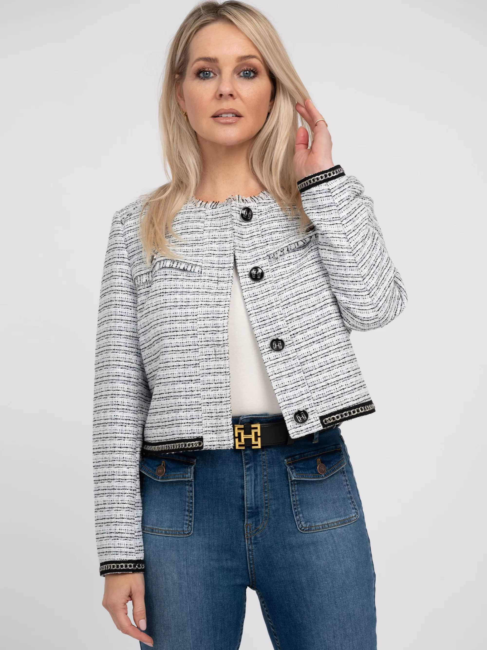 FIFTH HOUSE Jassen & Jacks-Tweed jacket Ashblue