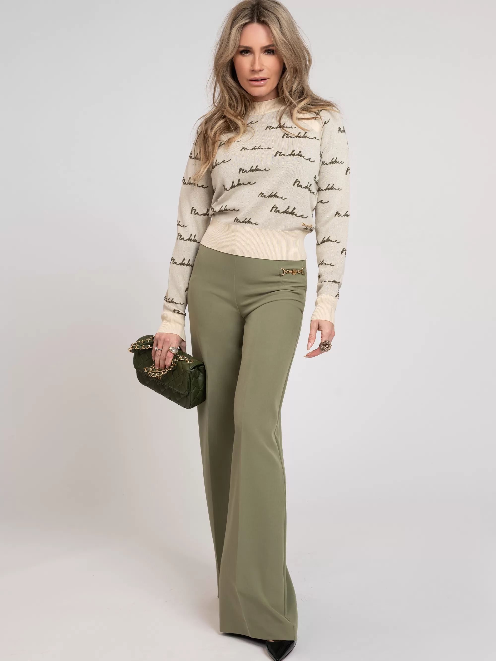 FIFTH HOUSE Broeken & Jeans-Wide leg broek Army