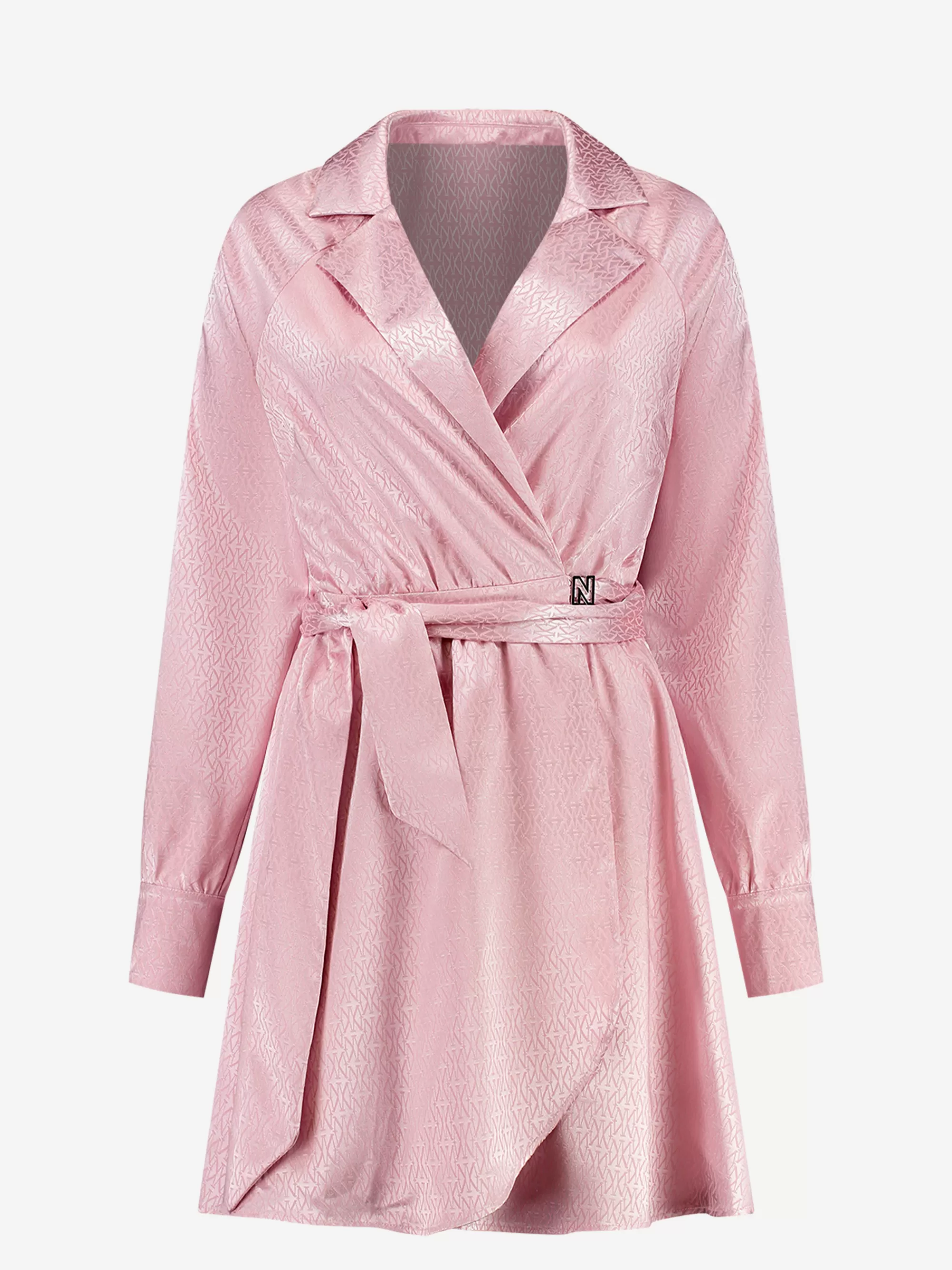 FIFTH HOUSE Jurken-Wrap Dress met all over N logo Blossom