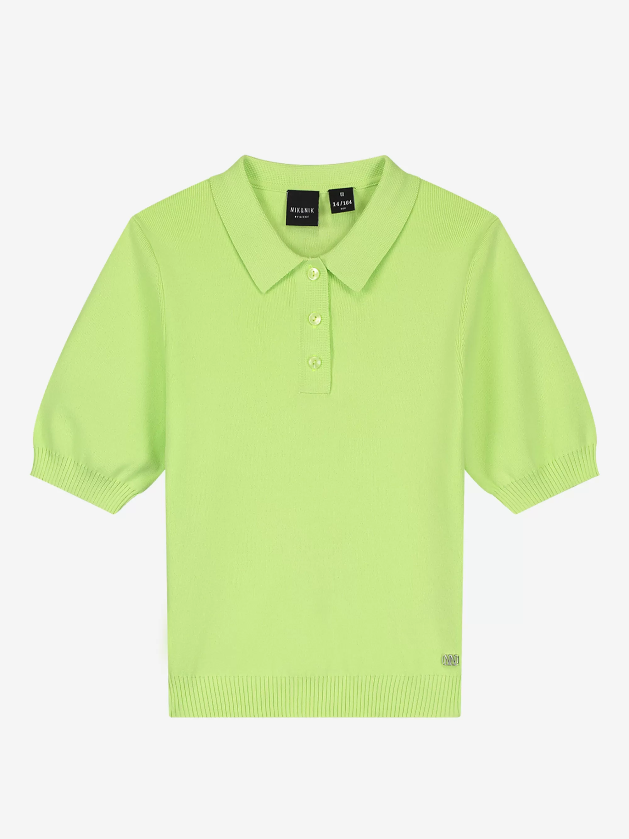 FIFTH HOUSE T-shirts-Zachte polo met elastieken tailleband Splashgreen