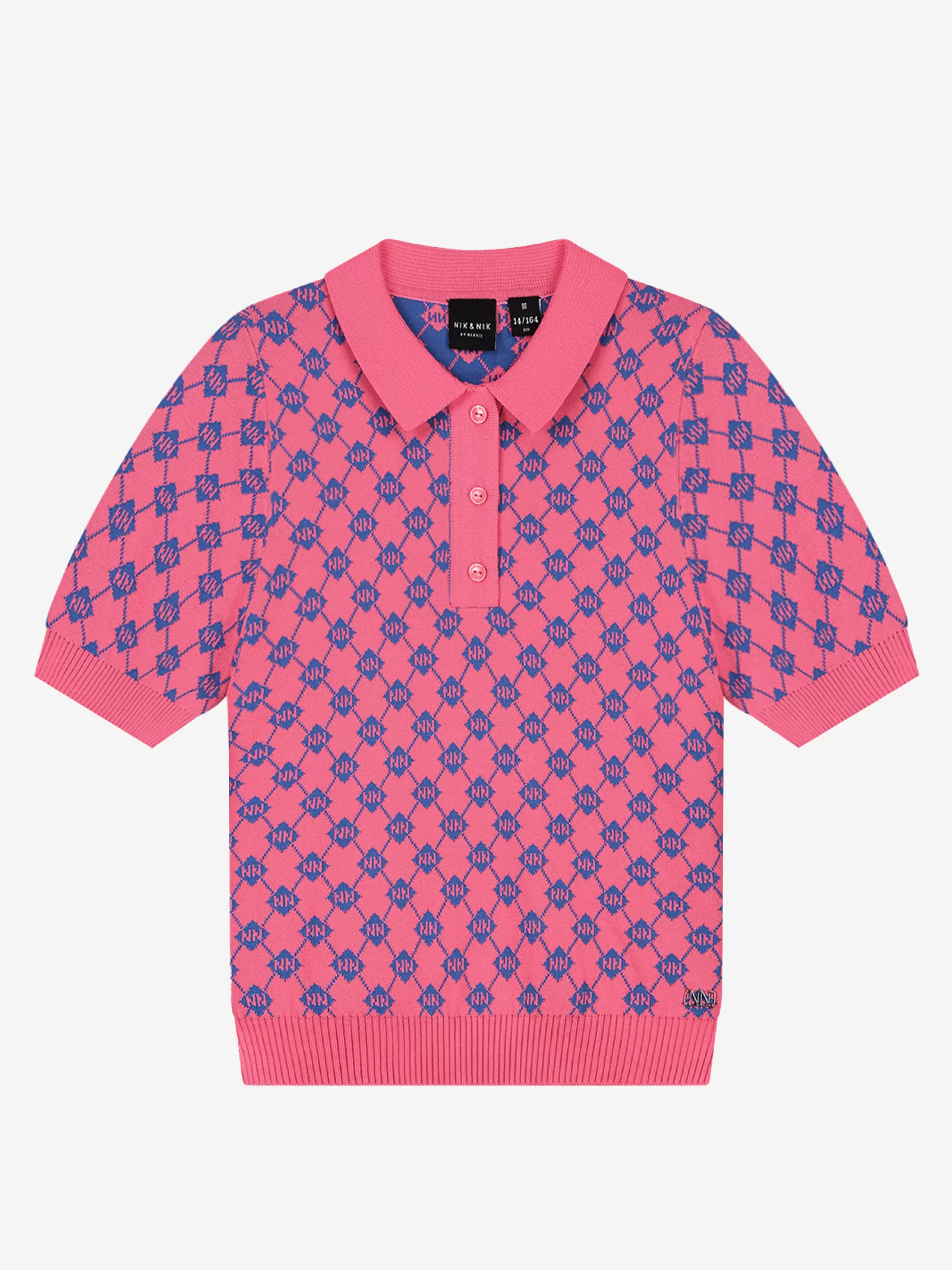 FIFTH HOUSE T-shirts-Zachte polo met elastieken taillenband Hotpink